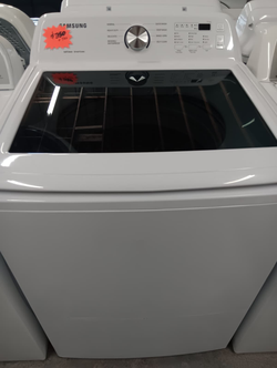 Samsung Top Load Washer – Glass Lid, Self Clean, White