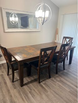 Cable with four chairs and bench