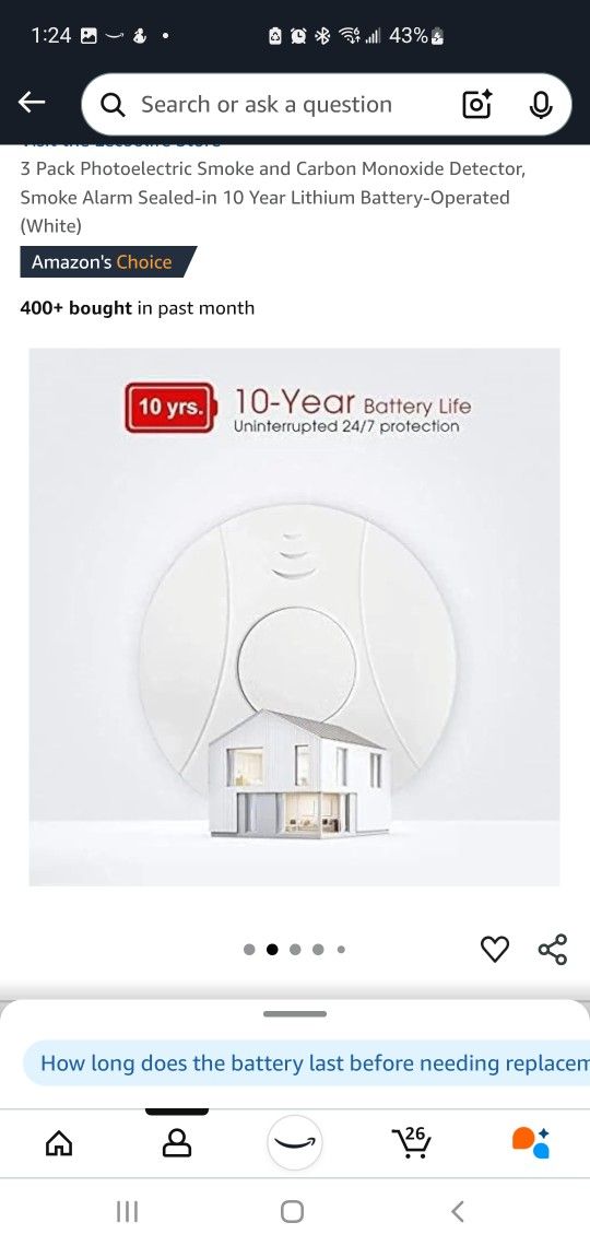 3 Pk Smoke And Carbon Monoxide Detectors 10yr