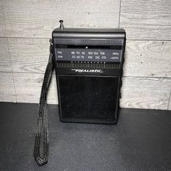 Vintage Realistic Radio Shack Realistic Pocket AM/FM Radio Model 12-72