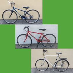 Trek, Motobecane, KHS 28" 700c 26" Hybrid Road / Commuter / Mountain Bikes - Tuned! (3 Bikes) MAKE AN OFFER! :)