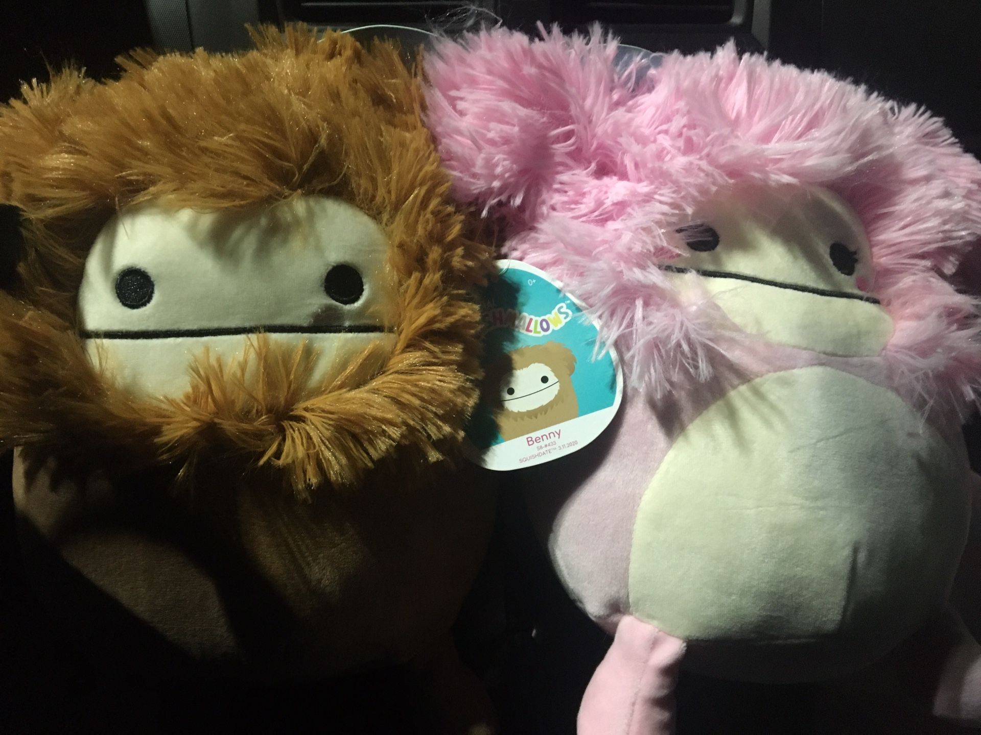 Squishmallow Benny And Brina 8” Bigfoot Pair