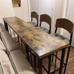 Console Table w/ 3x Chairs