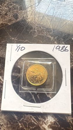 1986 Canada 1/10 oz Gold Maple Leaf BU in original package