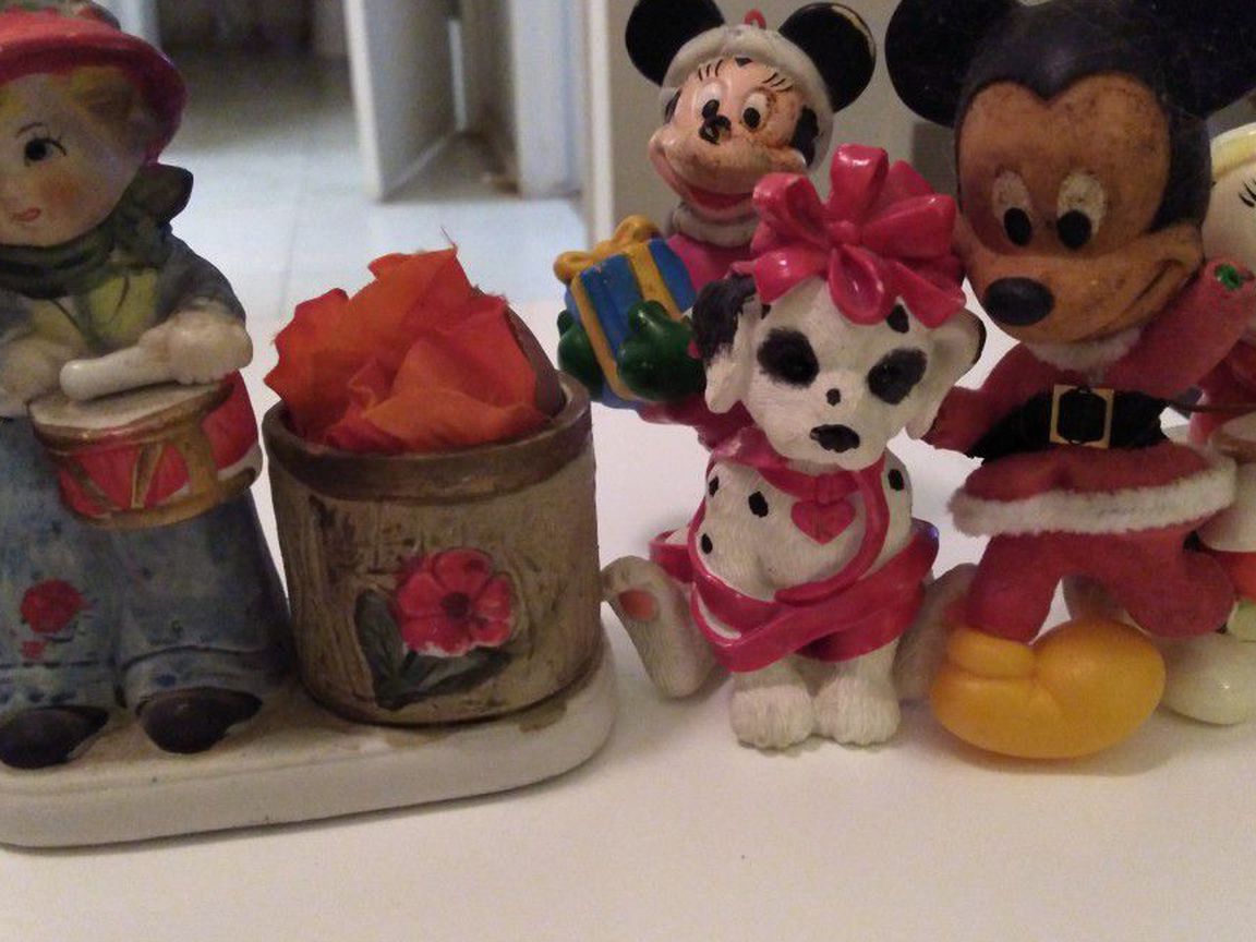 Collecetion of Porcelain figurines Sorry the two Mickey's were sold already