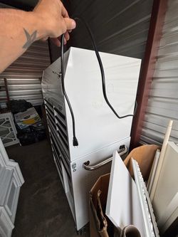 White Metal Tool Chest with Power Strip