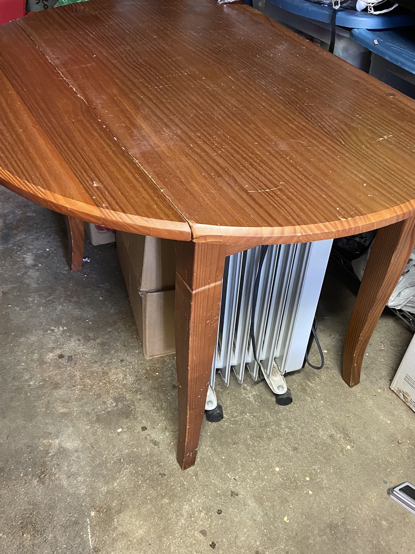 Pier One leaf table and four chairs