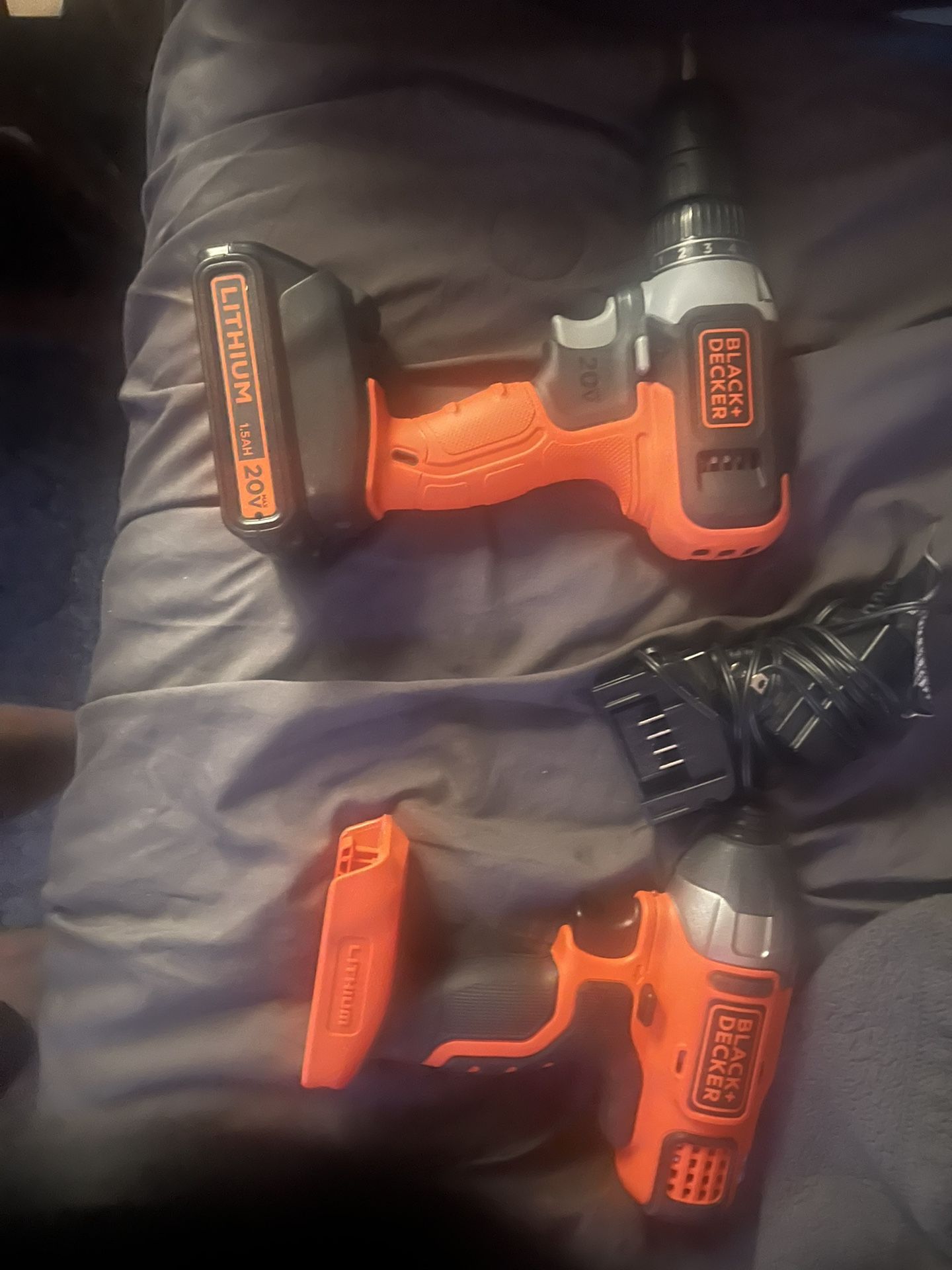 Impact Driver & Drill Black And Decker 20v Lithium 