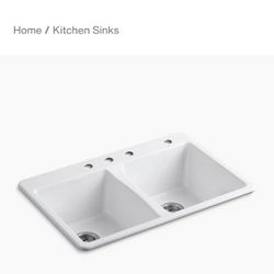 Kohler Cast Iron Kitchen Sink WHITE Make Offer