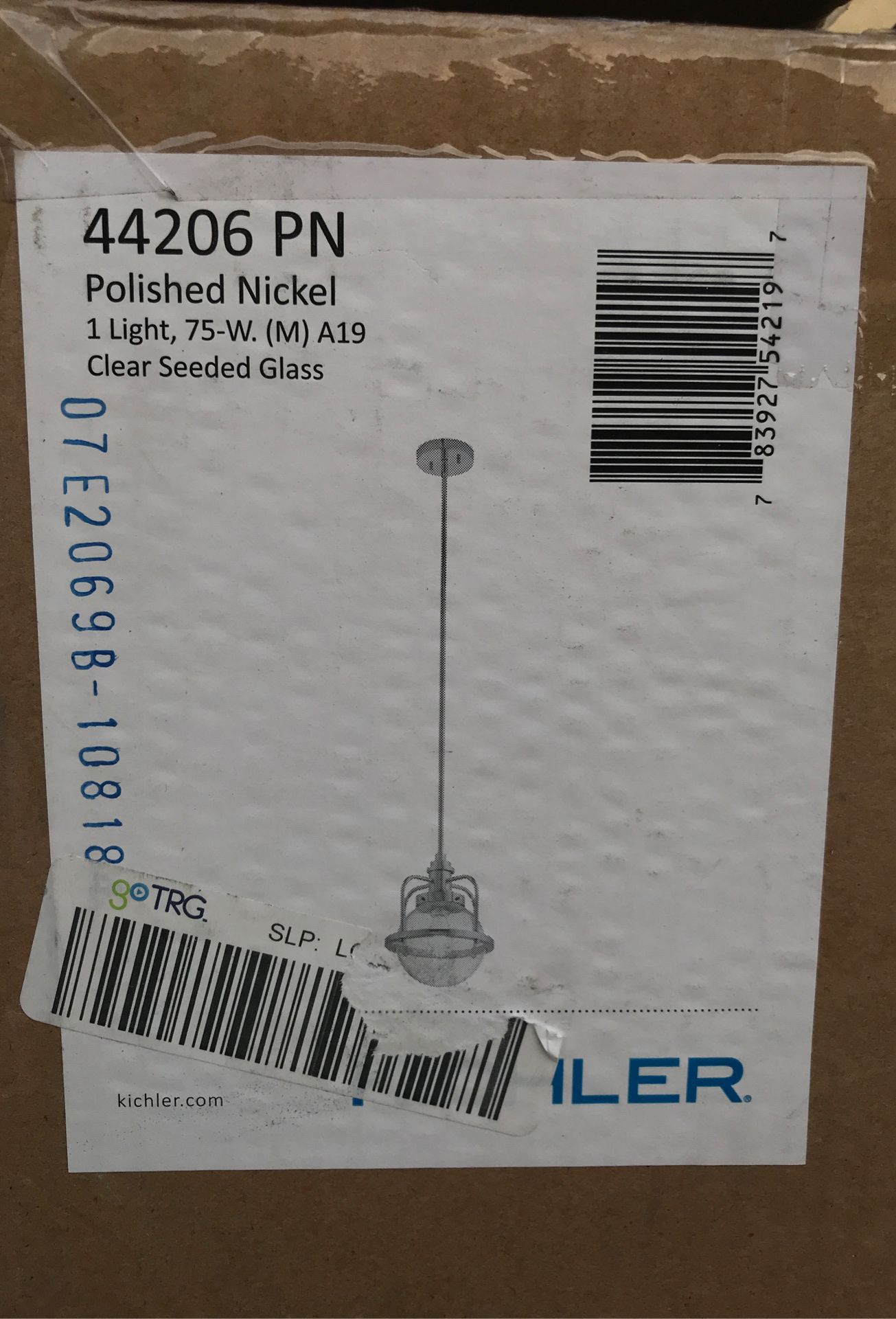 Polish Nickel light fixture