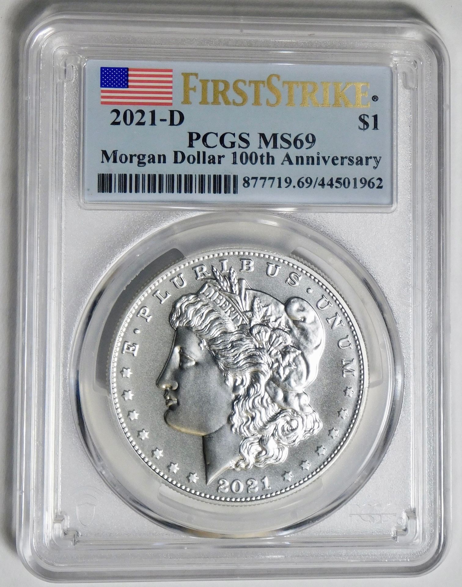 2021-D Morgan Silver Dollar '100th Anniversary" MINT STATE 69
