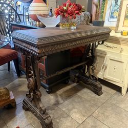 Beautiful metal base hallway, entry table