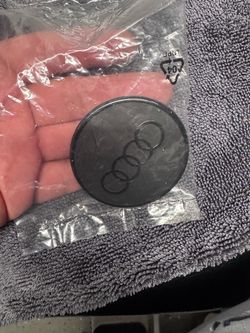 Audi Wheel Center Cap Black Emblem