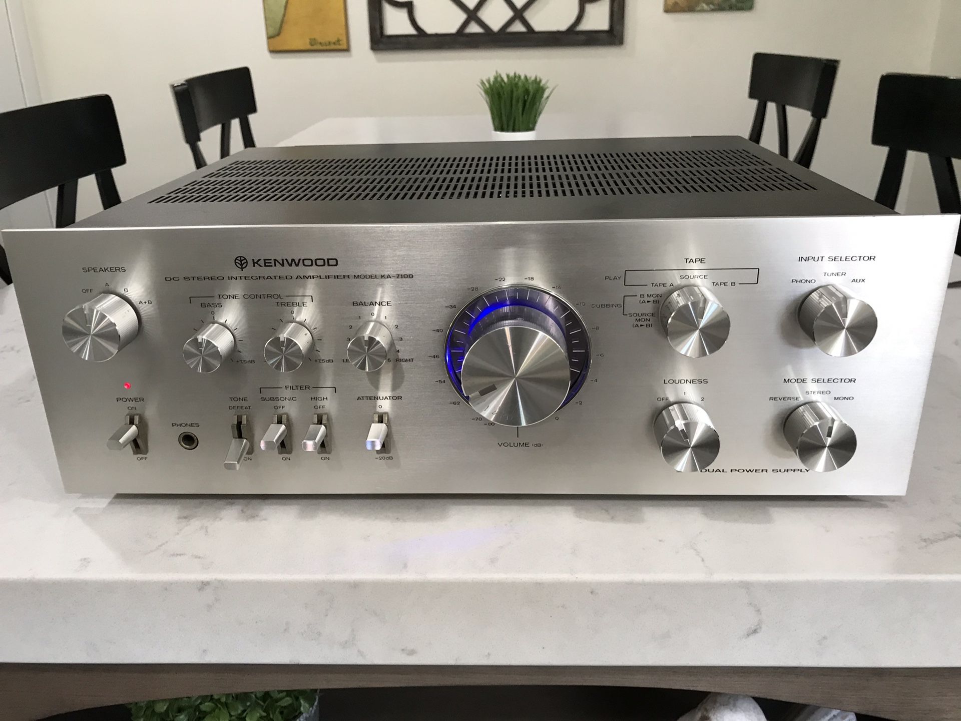 Vintage Kenwood KA-7100 Integrated Amplifier Amp Beautifully Reconditioned