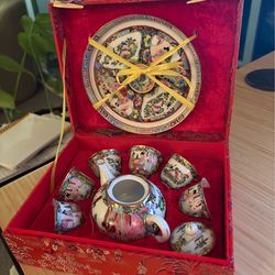 Porcelain Chinese Tea Set 1960s-80s