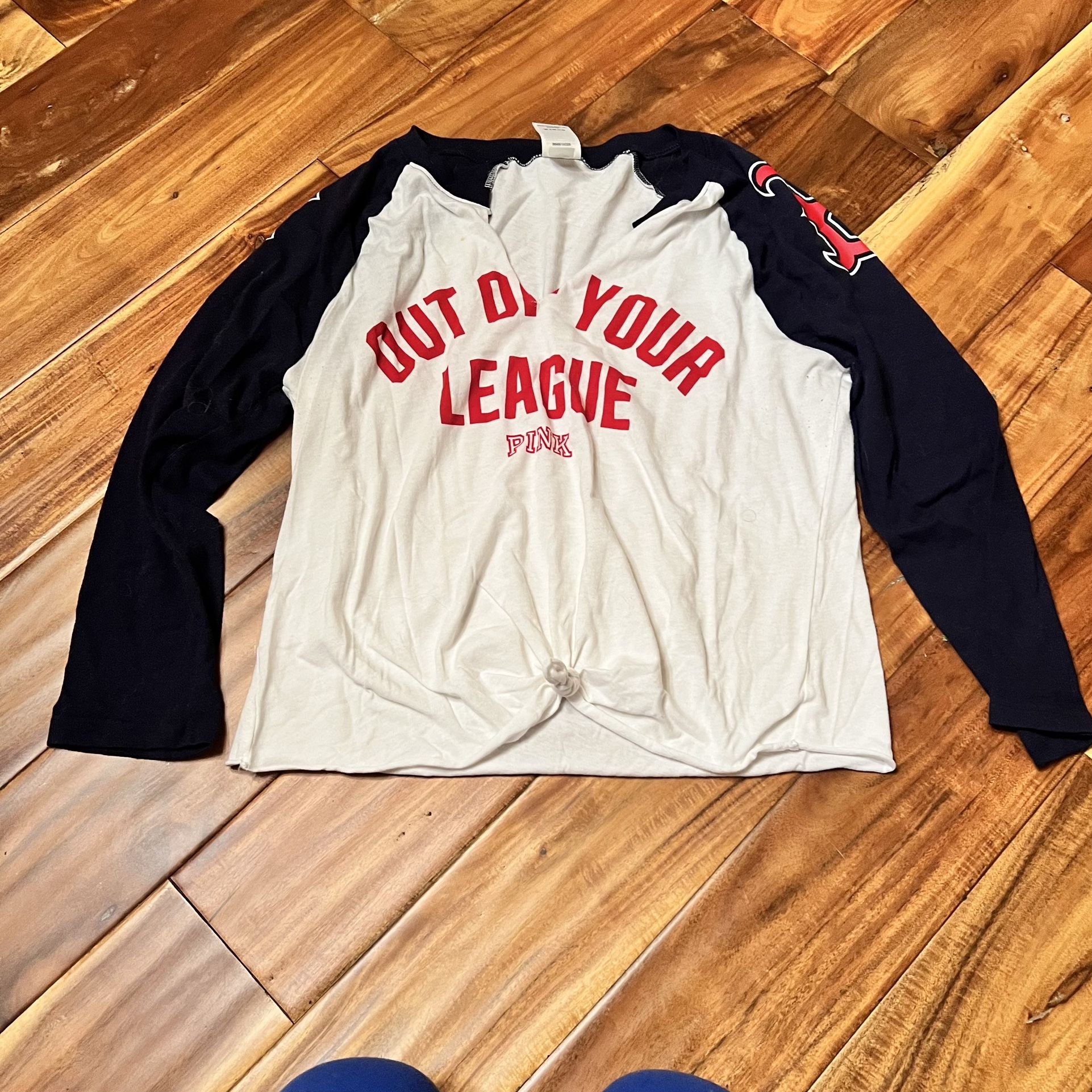 Women’s Victoria secret pink Boston Red Sox baseball shirt. Size large