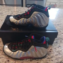 Nike Little Posite Metallic One Sz 4.5 Youth