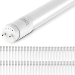 Sunco 50 Pack T8 LED Tubes 4FT Fluorescent Replacement, 48 Inch, 18W, 2200LM, 6000K
