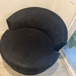 Black Comfortable Love Seat/Chair