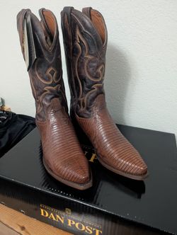 Real Lizard Cowboy Boots Size 9 1/2 Ew