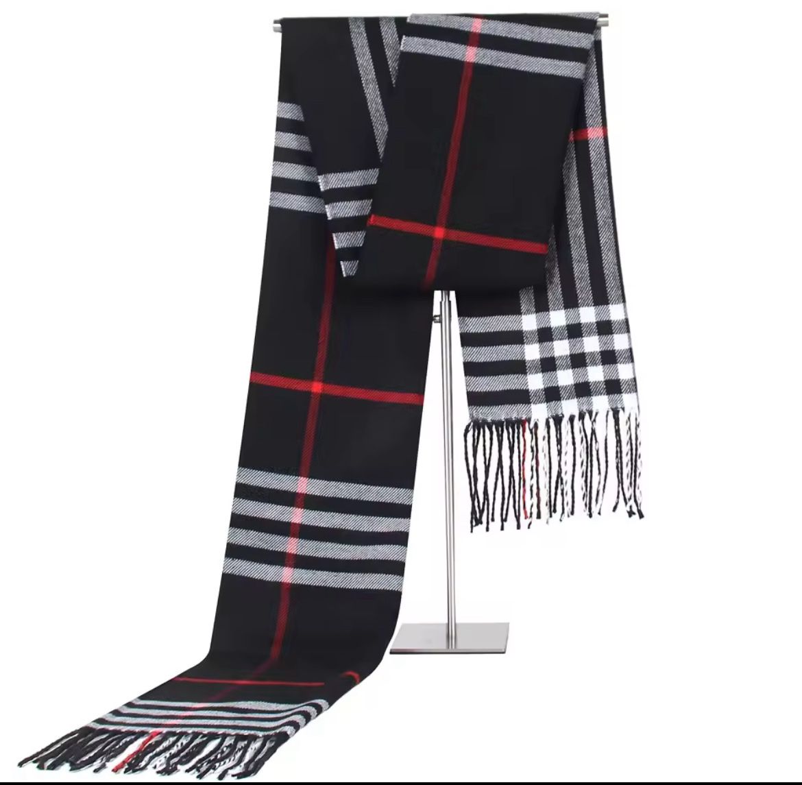 180cm Imitation Cashmere Warm Scarf for Women, Winter Men Shawl,Imitation Cashmere Plaid Scarf Female,lusuge scarf