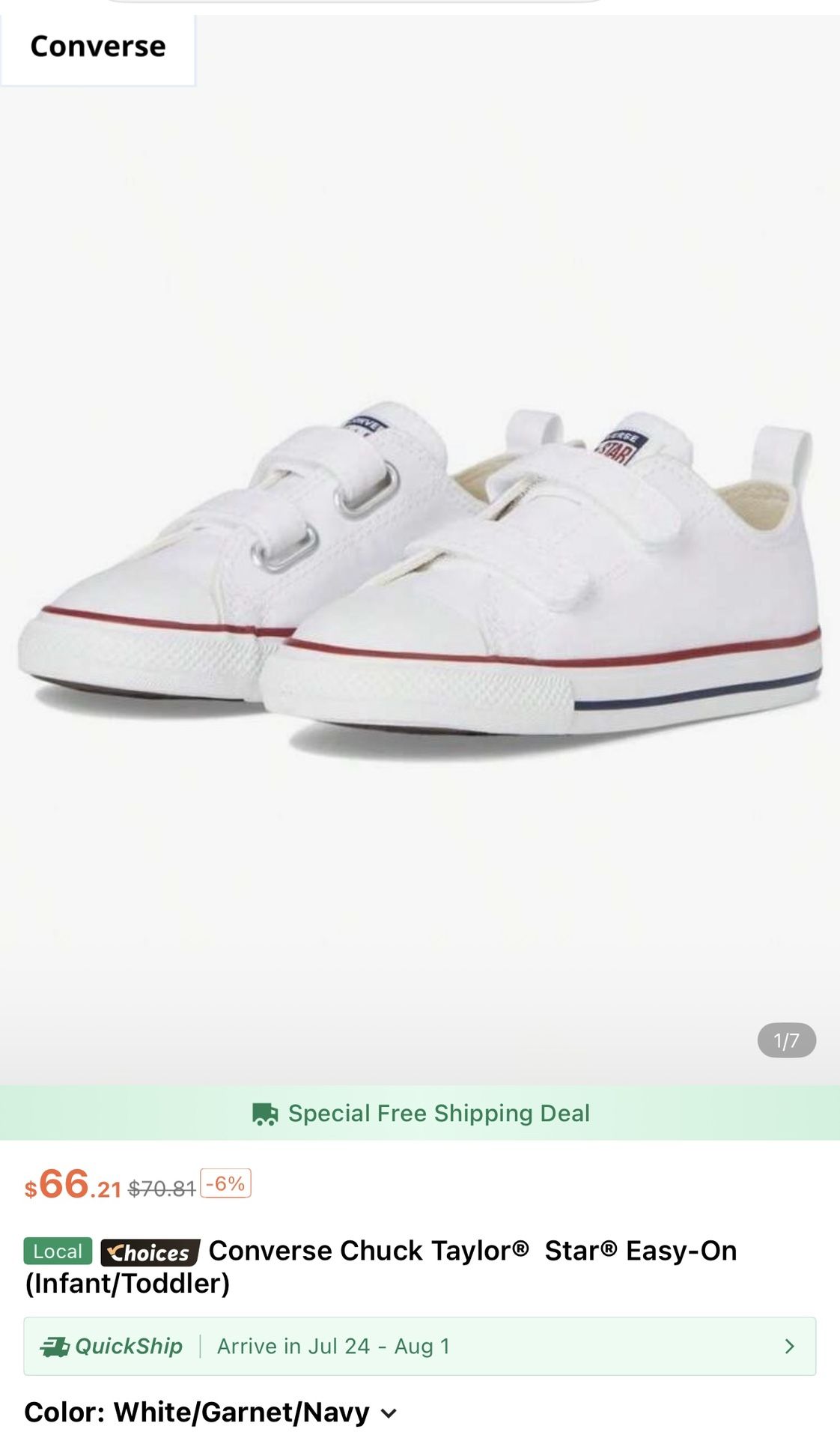 White Converse ALL STAR Easy On