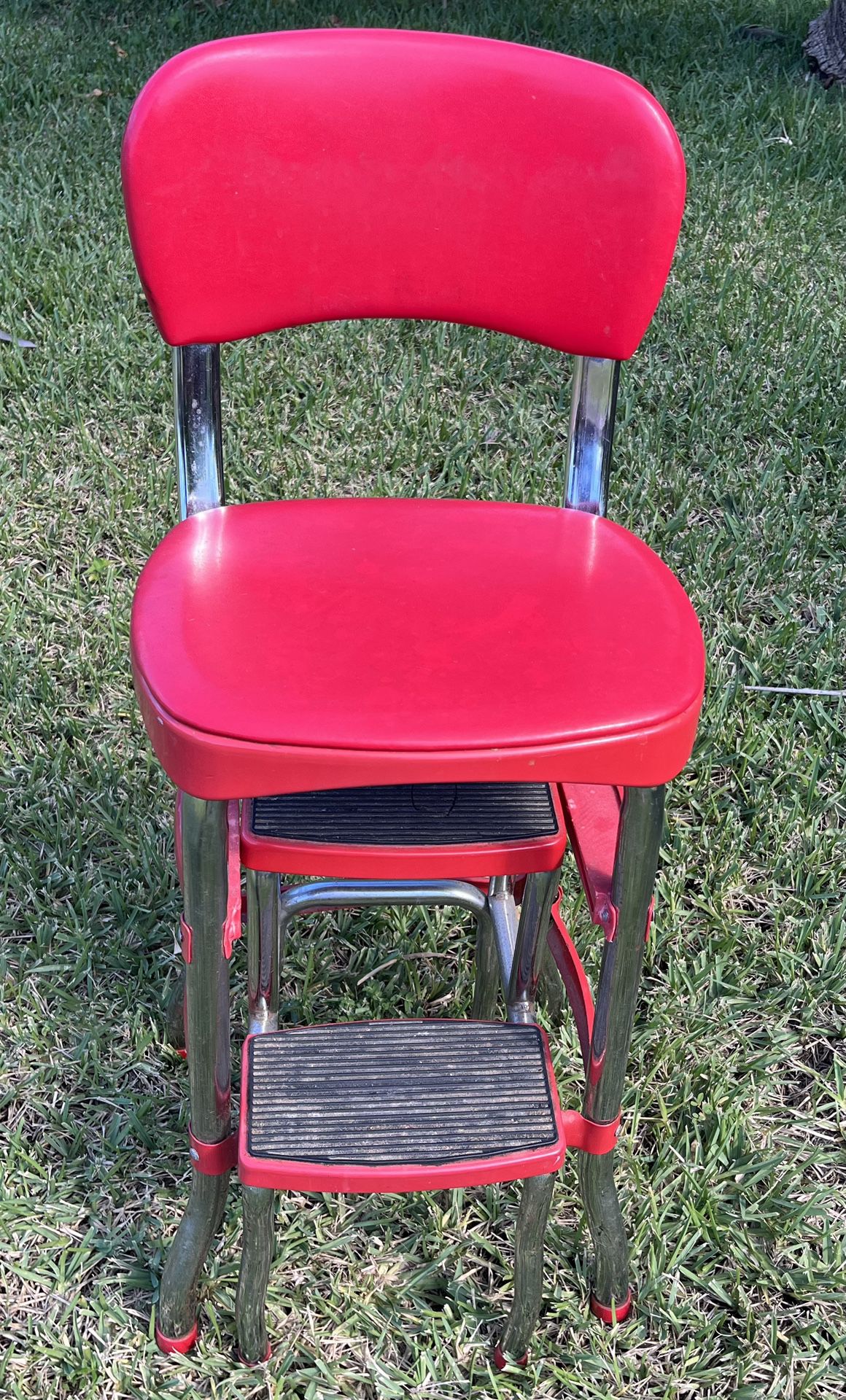 Vintage Red Retro Costco Stylaire Step Stool 