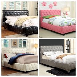 JUILLIARD LEATHERETTE BEDS , KING , QUEEN , FULL, TWINS. AVAILABLE