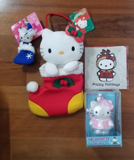 Hello Kitty Christmas Ornament Stocking Card Gifts $35