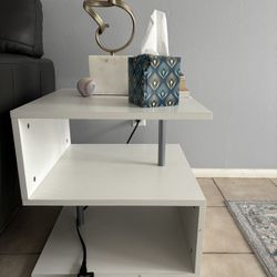 Modern White Nightstands – Set of 2 - $50