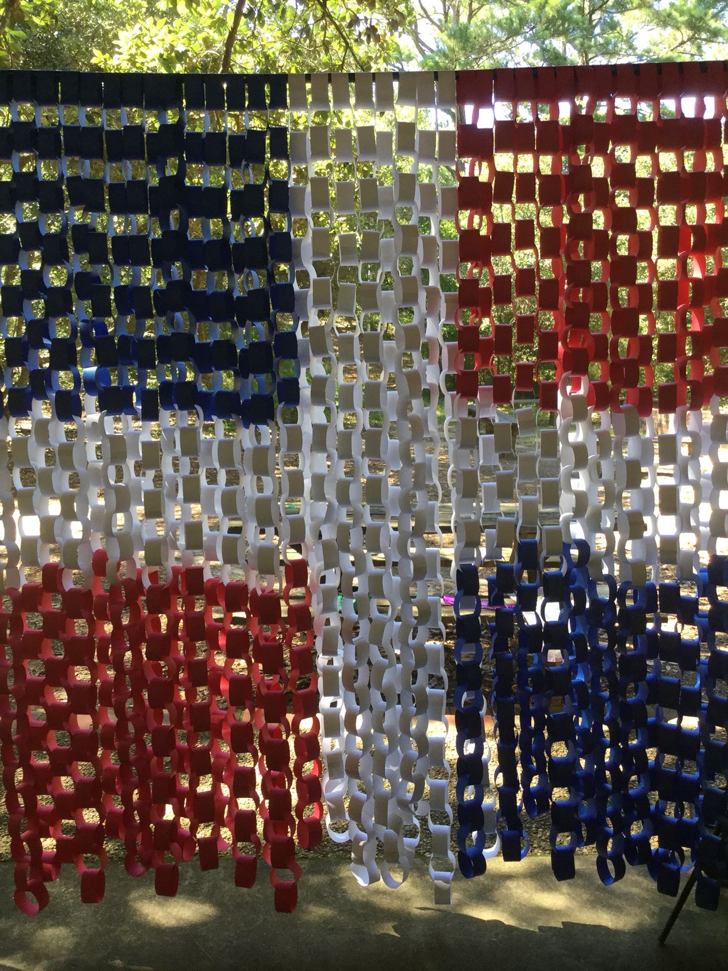 Paper chain backdrop..