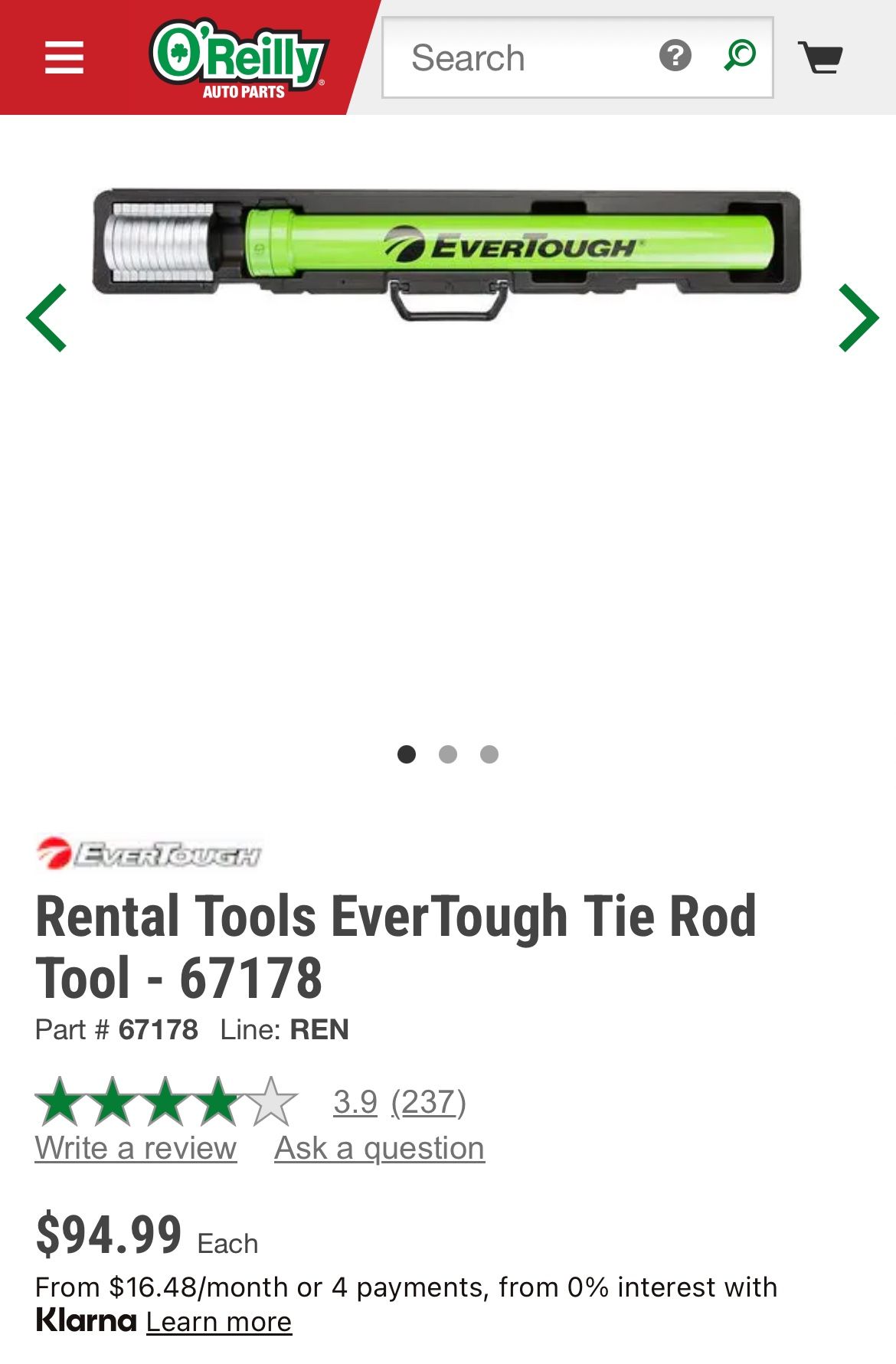 EverTough Master Inner Tie Rod Tool Set