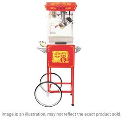 Funtime Popcorn - FT862CRS - FunTime FT862CRS 8oz Red Popcorn Popper Machine Maker Cart Vintage Style