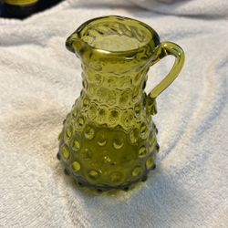 Mint Greeb Hob Nail Pitcher