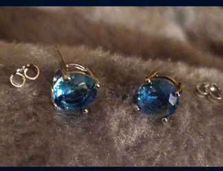 Aquamarine 925 Earrings & Pendant