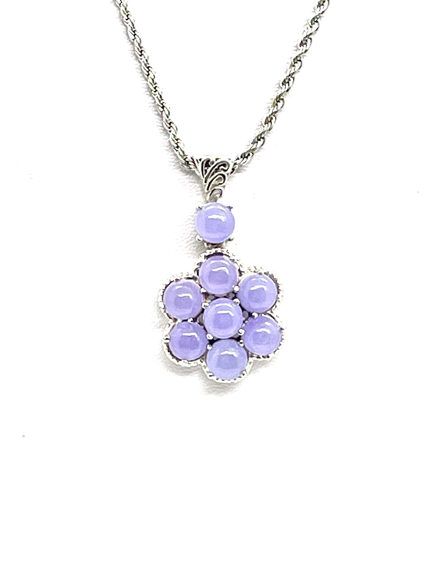 Karis Purple Jade Pendant Necklace