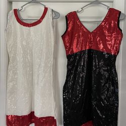 2 Matching Sequins Shimmer Tops 