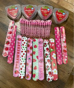 Strawberry theme party favors