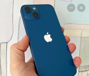 Unlocked blue iPhone 13
