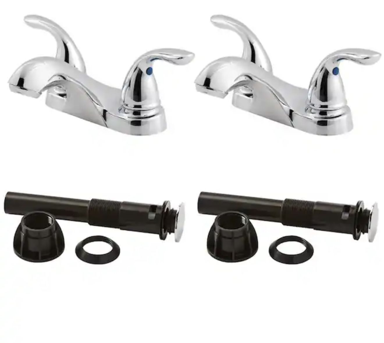 Pfister Pfirst Series 4 in. Centerset 2-Handle Bathroom Faucet Combo Kit n Polished Chrome (2-Pack