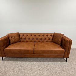 Brand New Never Used 2 Faux Leather Couch Set
