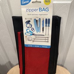 Cumberland Concepts all-purpose zipper bag combo pack 8.5”x5”   12”x7”