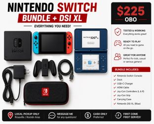 Selling Nintendo Switch bundle + Nintendo DSi XL