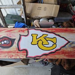 Chiefs  Wooden Banner