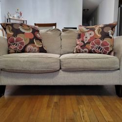 Raymour and Flannigan 3 seat Couch And Loveseat With Pillows