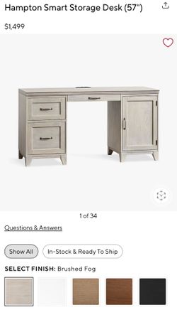 Pottery Barn Teen Hampton Smart Storage Desk (57”)