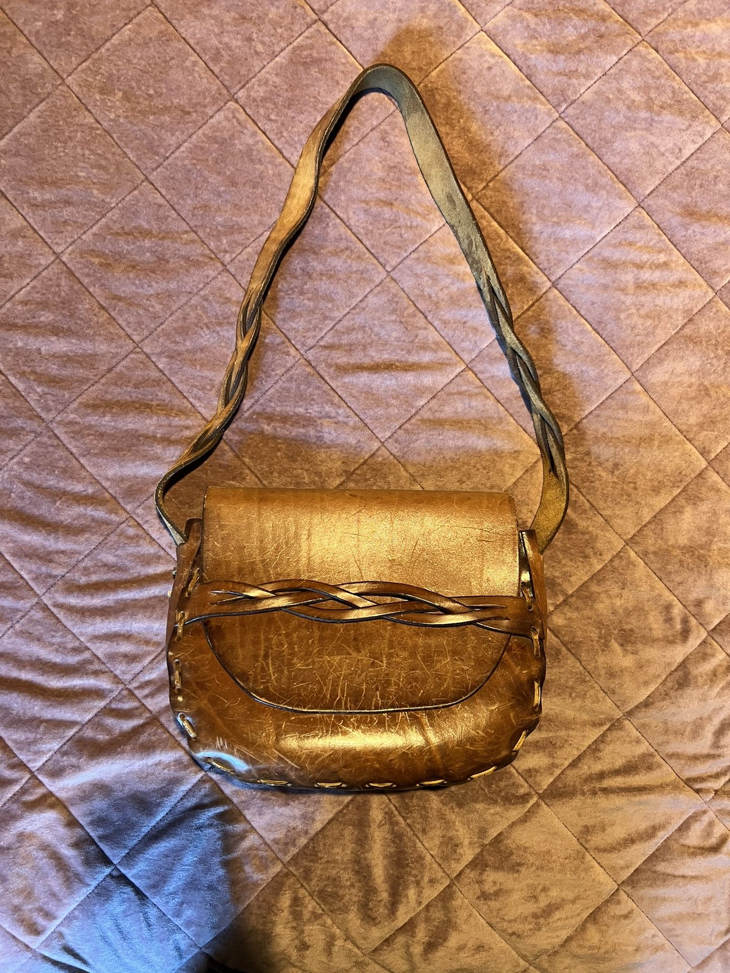 Vintage Brown Leather Purse