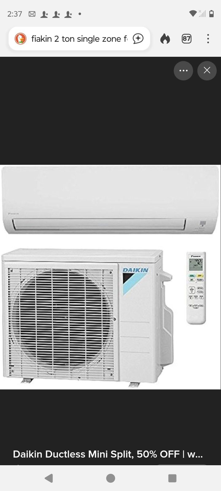 Mini Split Diakin Brand New In Box Lifetime Warranty 3-6k BTU Single Head