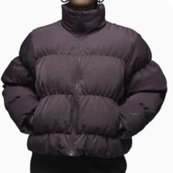 Air Jordan Cropped Puffer Jacket Coat 'Purple'