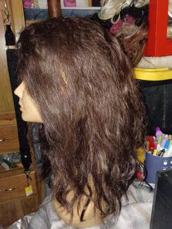 HUMAN HAIR BROWN WIG